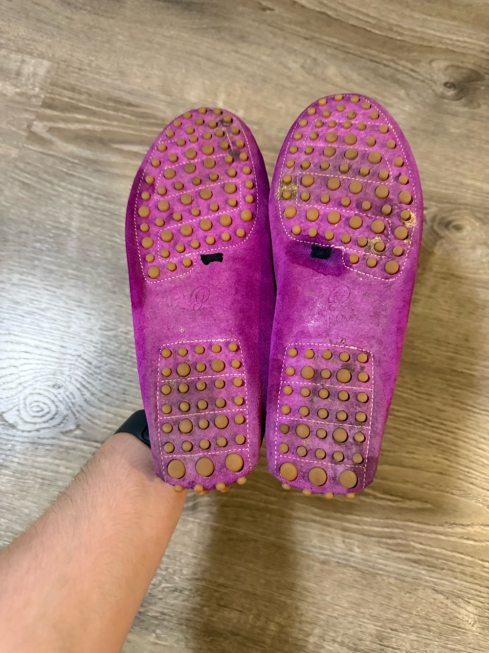 M.GEMI The Felize Suede MOCCASIN in Fuchsia Suede - Picture 6 of 8
